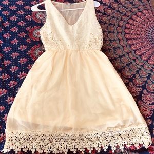 Shear Yellow Lace Dress